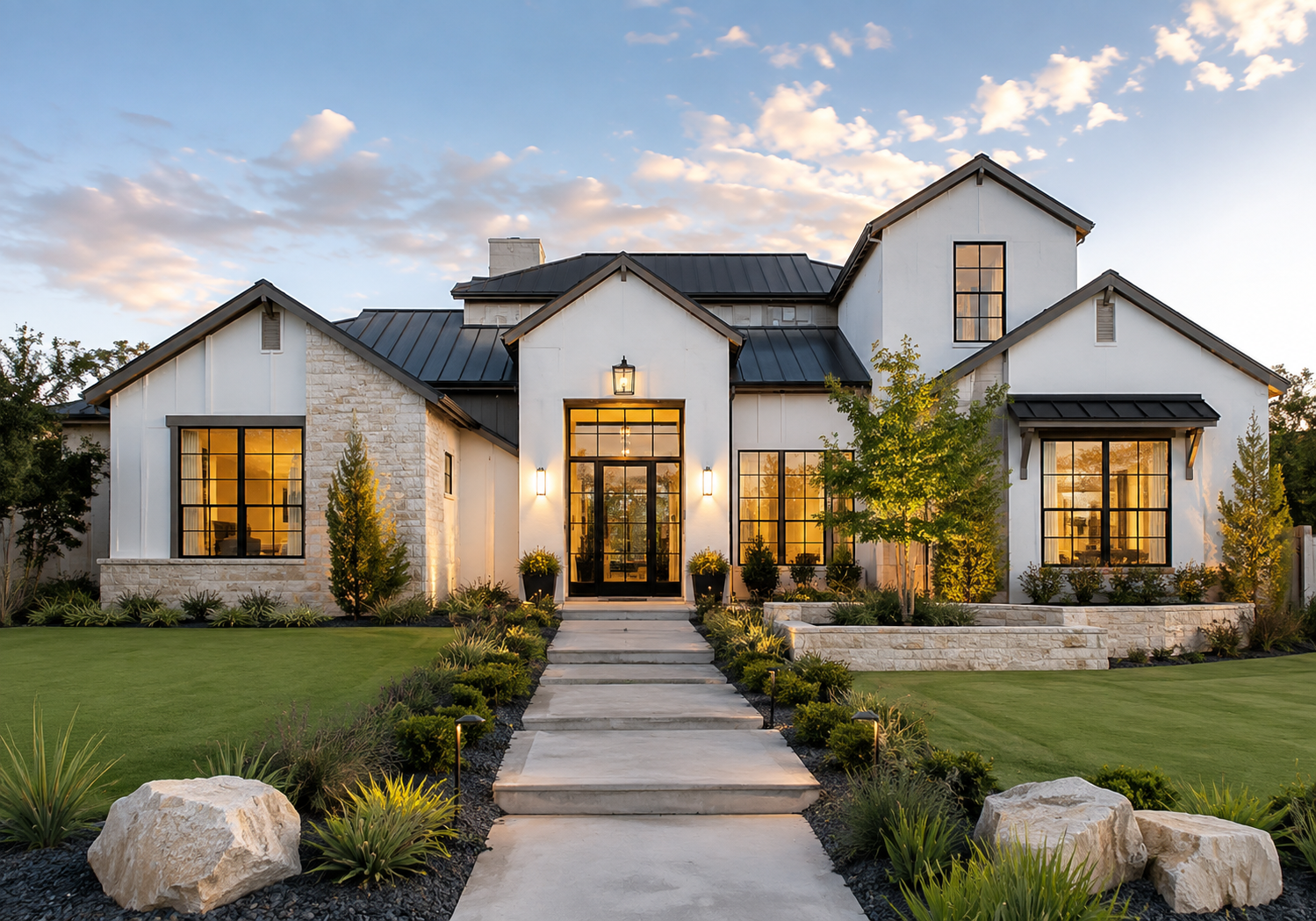 Modern residential home representing Hamilton Legacy Realty residential real estate services in Johnson County, Texas.